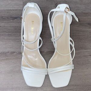 women’s white summer heels